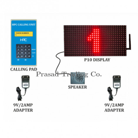 HPC 19W Token Display Machine, Wireless Token Calling System