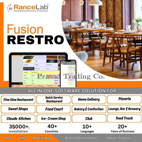Billing Software for Restaurents/Dhaba/Cafe, Rancelab, Windows Based, Offline & Online Software