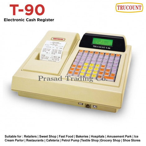 Trucount T-90 Billing Machine, Inbuit 3 inch Printer, Electronic Cash Register, (Retail/KOT/HOT)